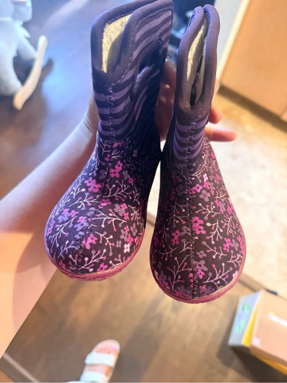 Bogs Kids Purple Slip-On Slippers